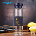 Custom Small Mouth Water Bottle Glass with Stainless Steel Lid